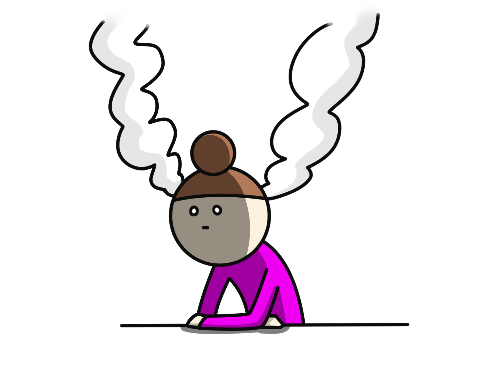 フリーズした女性