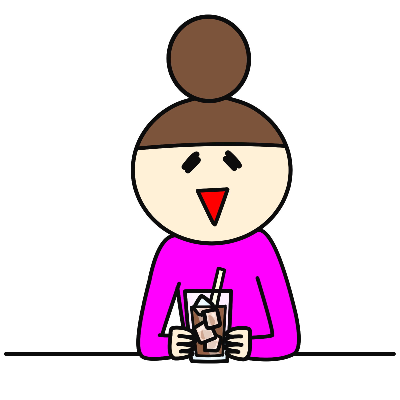 コーヒーを飲む女性