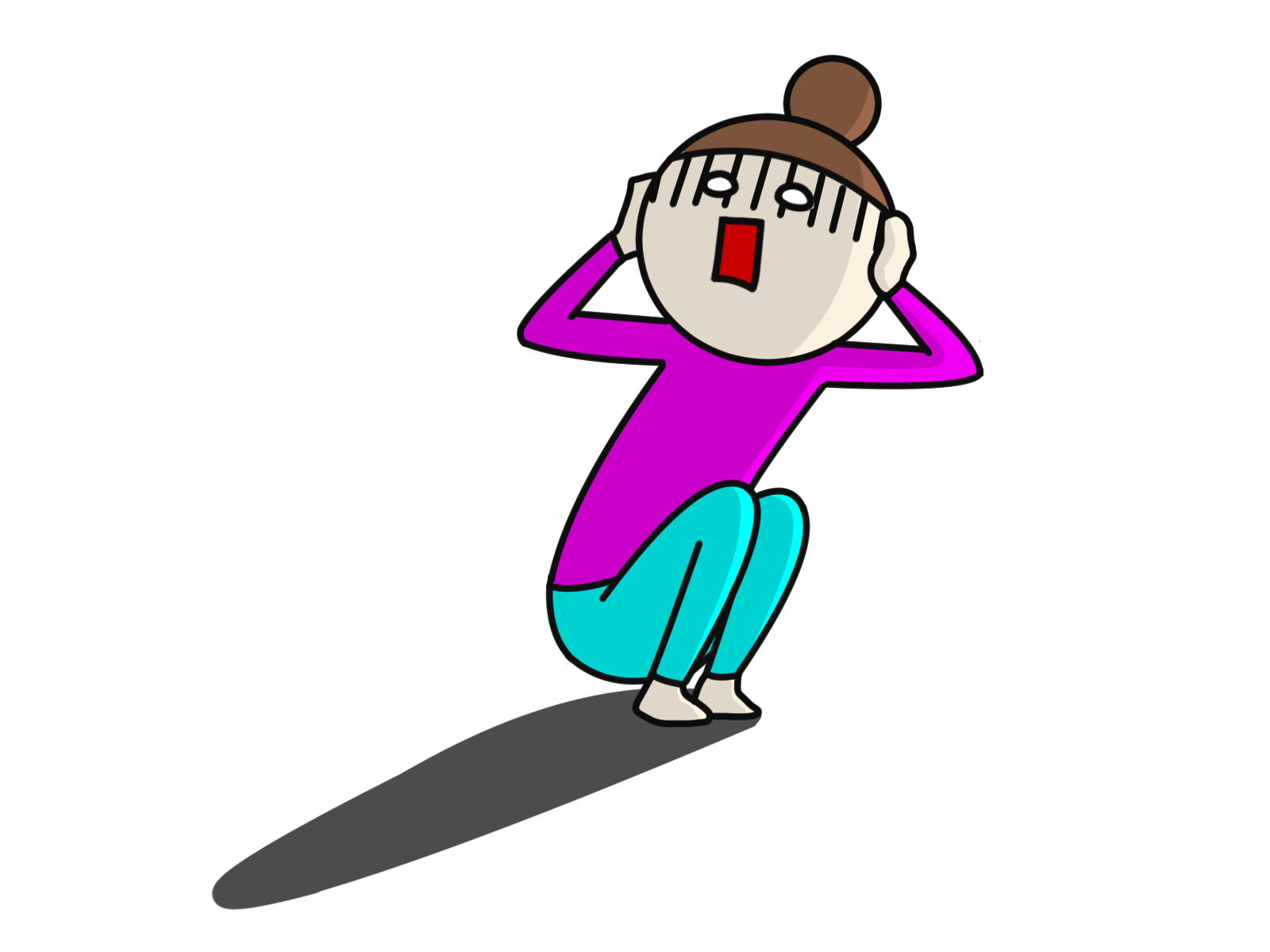 恐怖を感じる女性