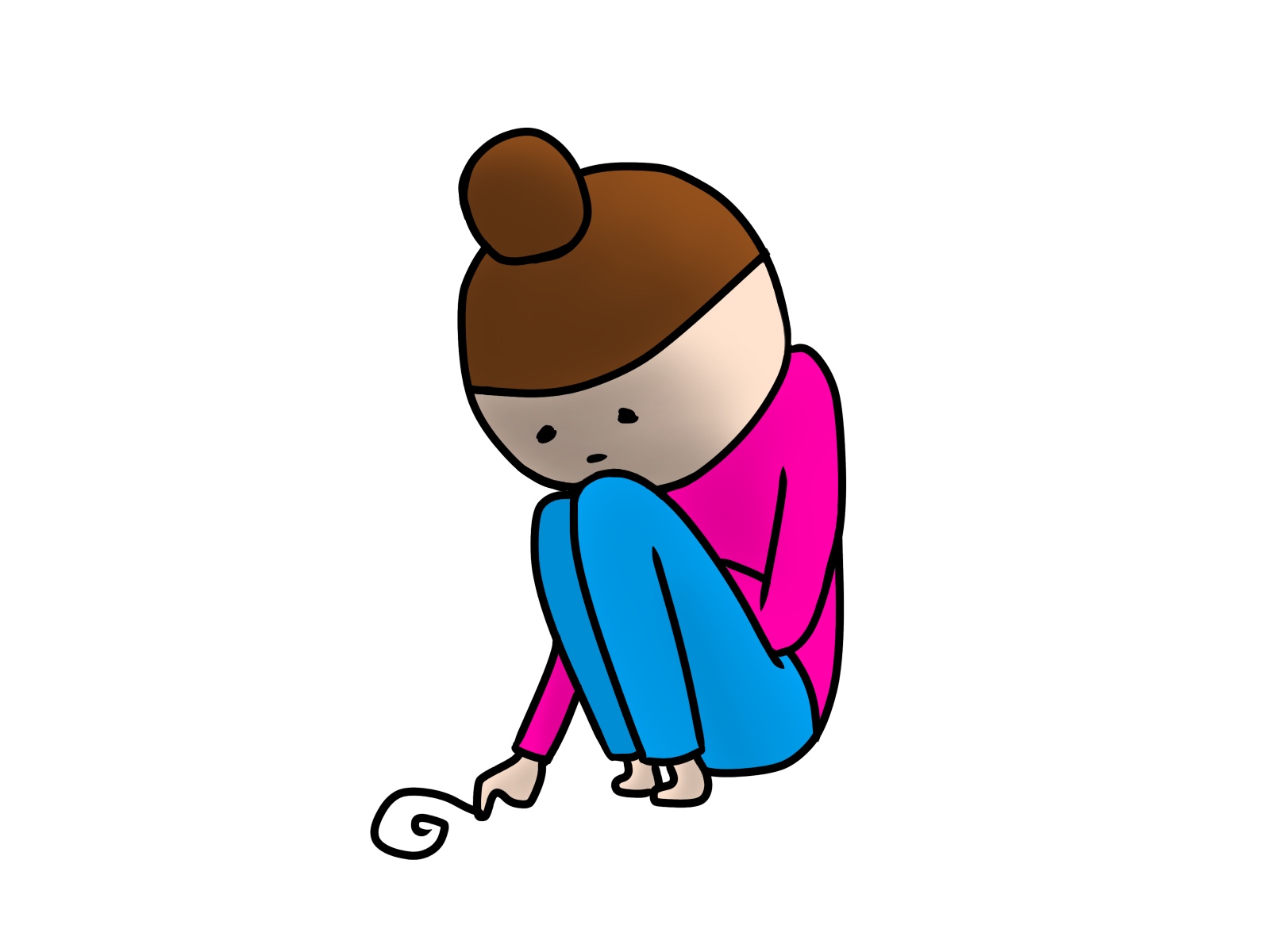 すねる女性