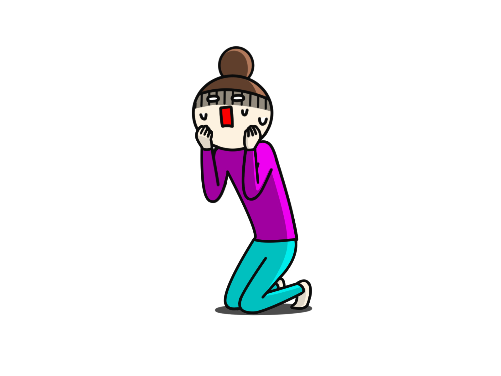 あせる女性