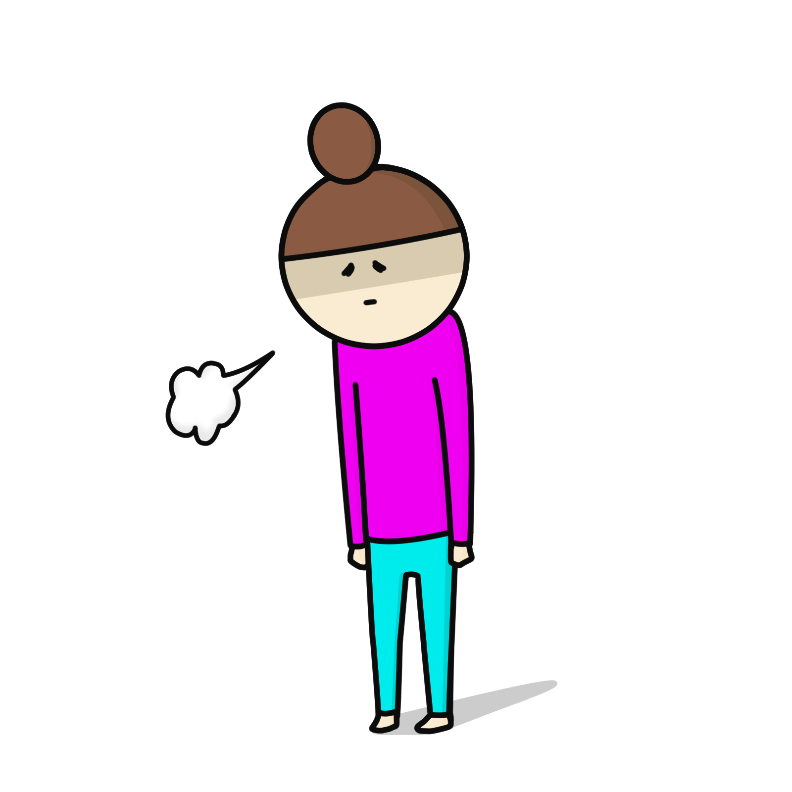 ため息をつく女性
